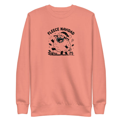 Fleece Navidad Sweatshirt in Dusty Rose, front
