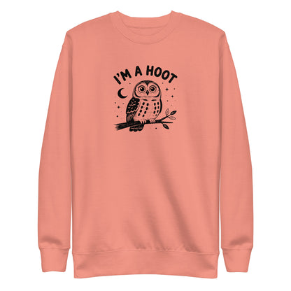 I'm a Hoot Sweatshirt in Dusty Rose, front