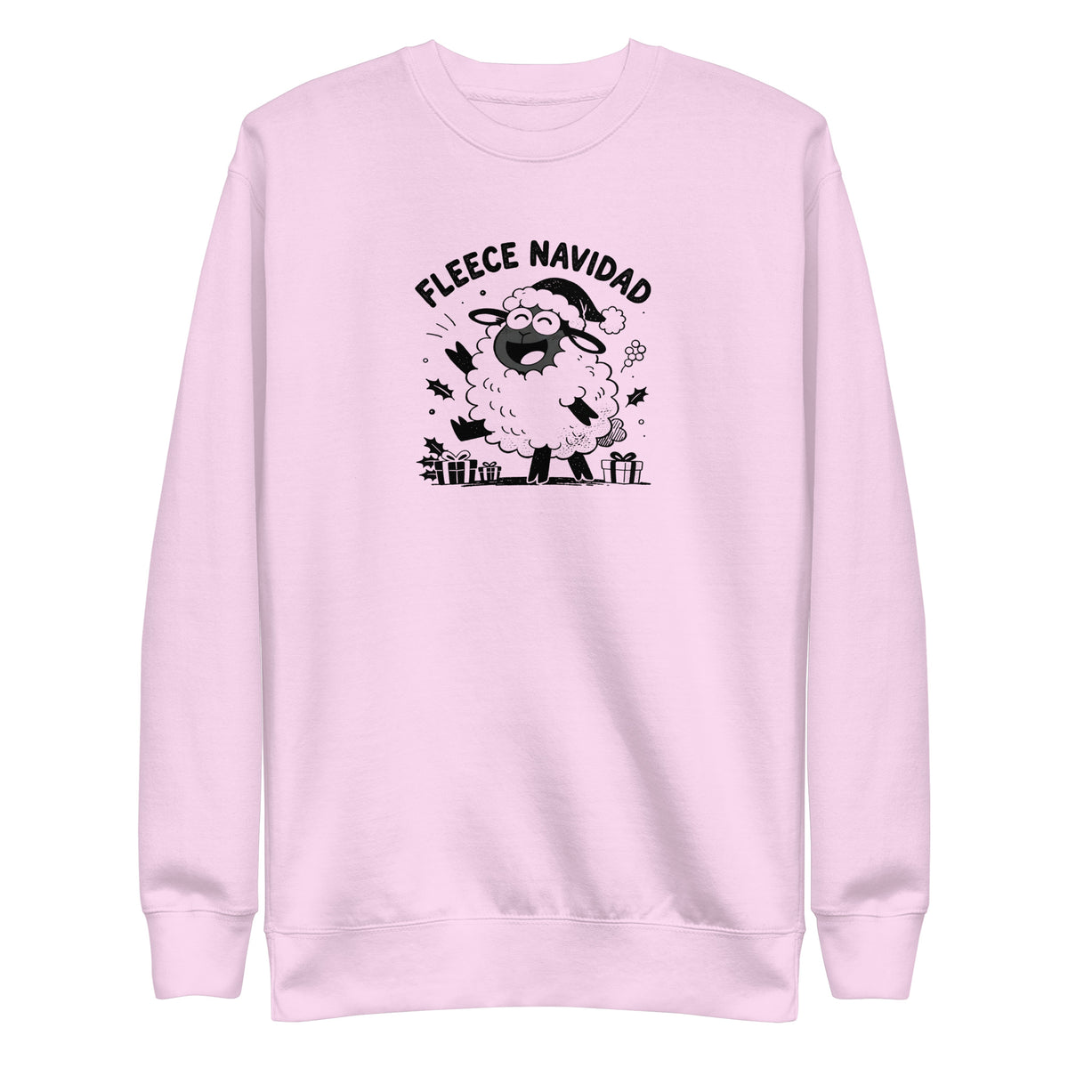 Fleece Navidad Sweatshirt in Lavender, front