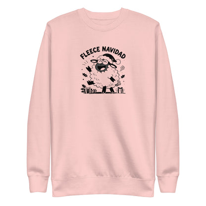 Fleece Navidad Sweatshirt in Light Pink, front