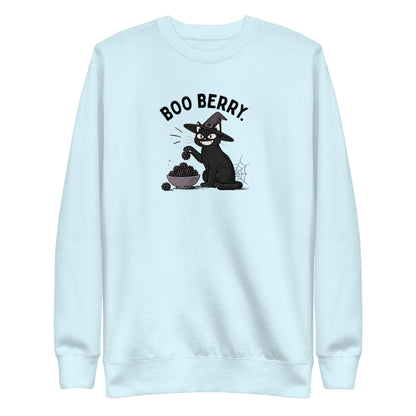 Boo Berry Sweatshirt in Sky Blue, front