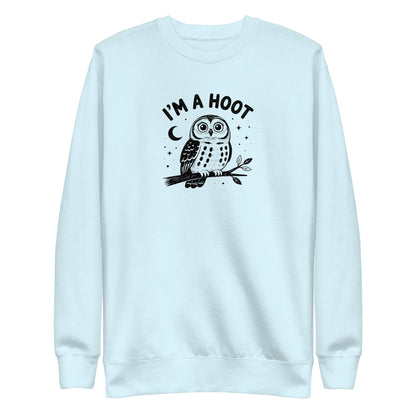 I'm a Hoot Sweatshirt in Sky Blue, front