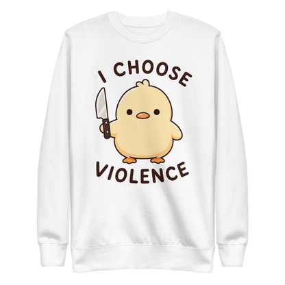 I Choose Violence Sweatshirt - White