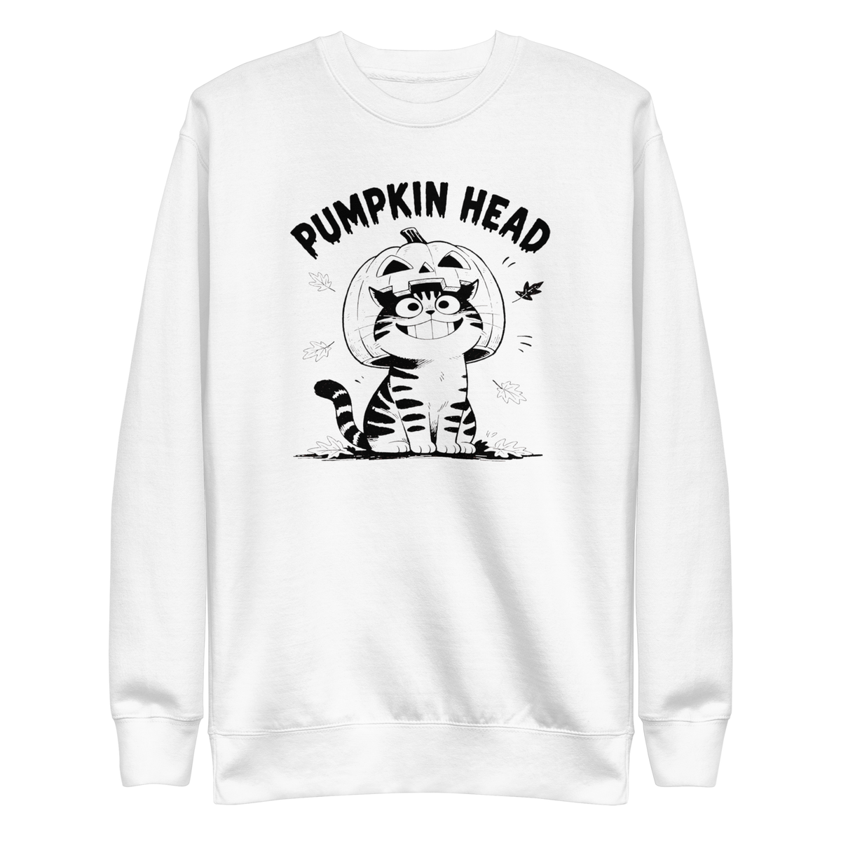 Pumpkin Head Sweatshirt - White