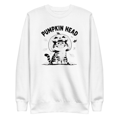 Pumpkin Head Sweatshirt - White