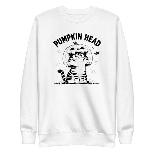 Pumpkin Head Sweatshirt - White