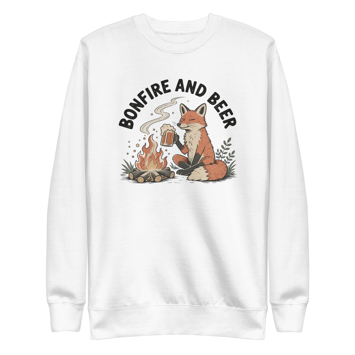 Bonfire and Beer Sweatshirt - White