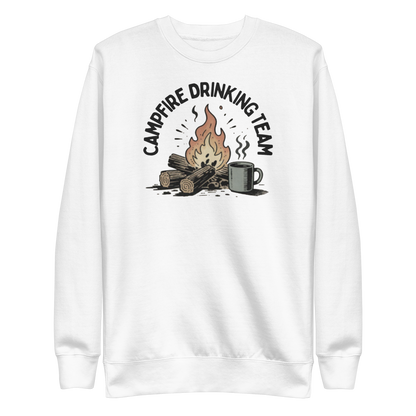Campfire Drinking Team Sweatshirt - White
