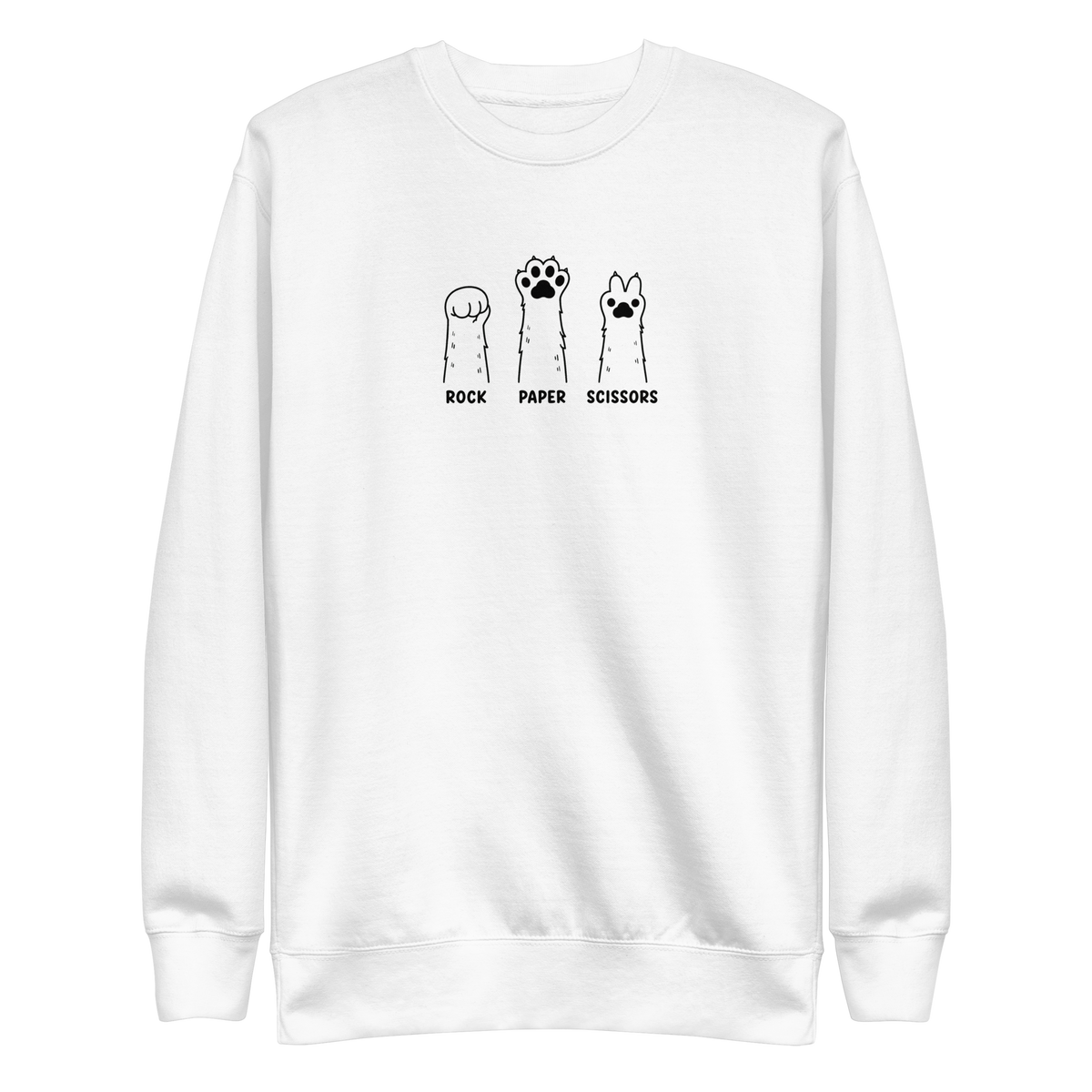 Rock Paper Scissors Sweatshirt - White