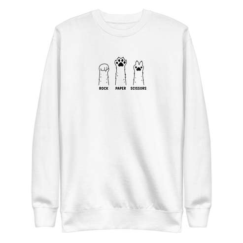 Rock Paper Scissors Sweatshirt - White