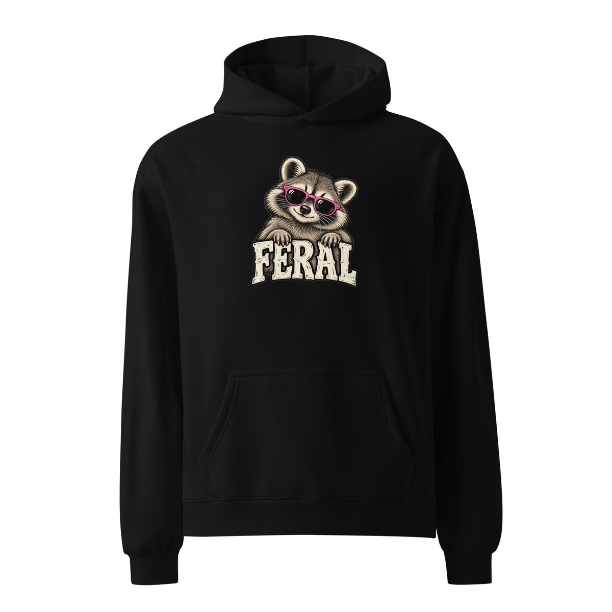 Feral Raccoon Relaxed Fit Hoodie