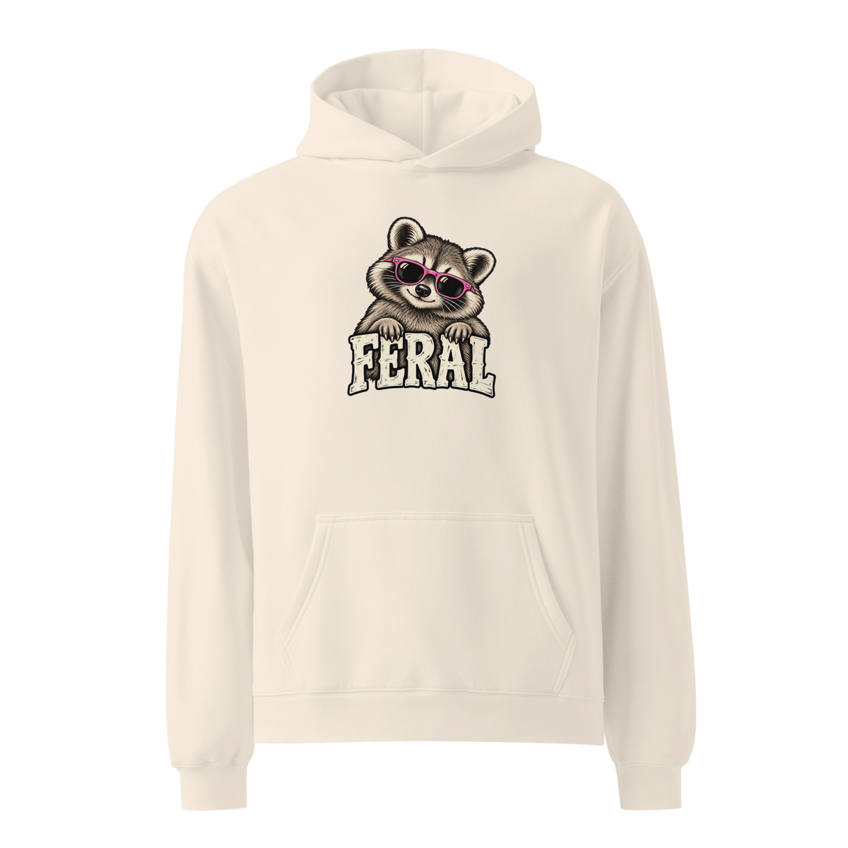Feral Raccoon Relaxed Fit Hoodie