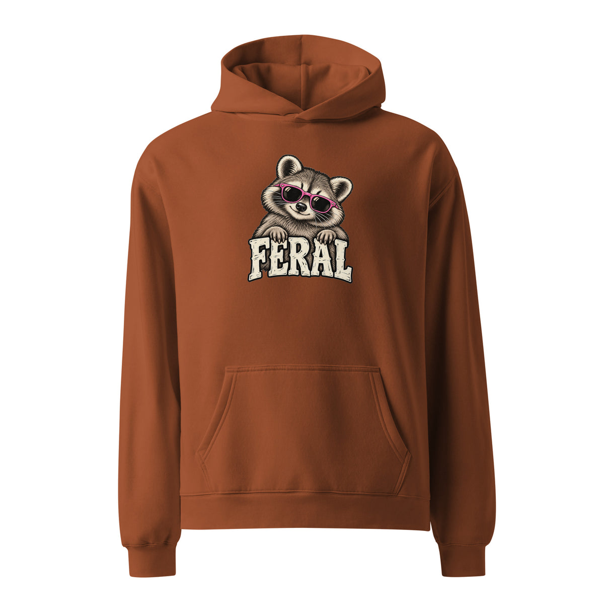 Feral Raccoon Relaxed Fit Hoodie