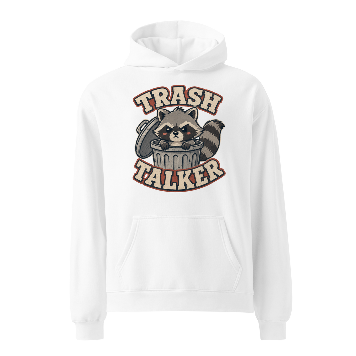 Trash Talker Relaxed Fit Hoodie - White