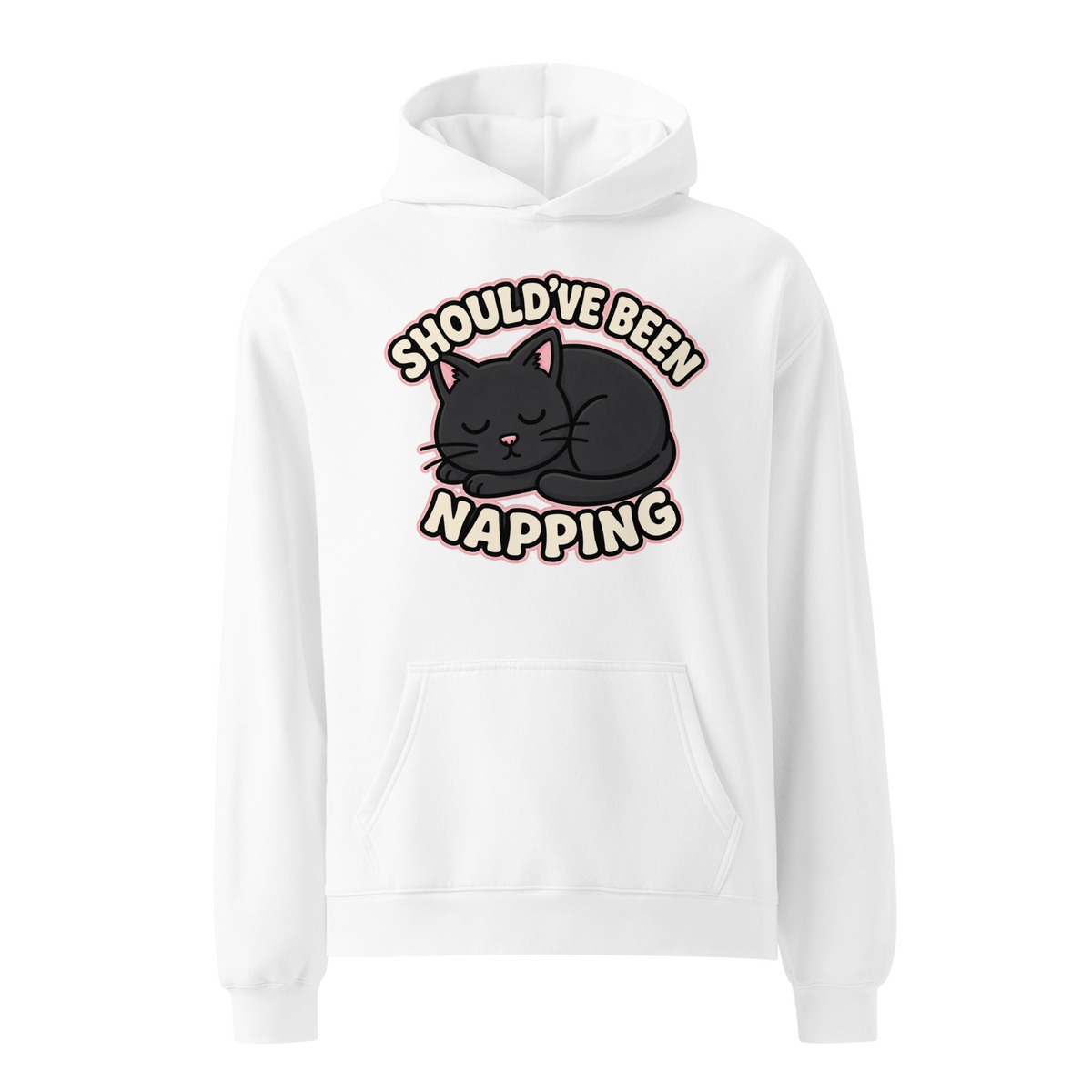 Should've Been Napping Relaxed Fit Hoodie - White