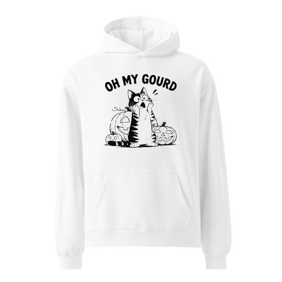 Oh My Gourd Relaxed Fit Hoodie - White