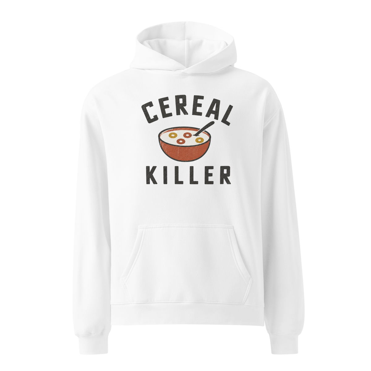 Cereal Killer Relaxed Fit Hoodie - White