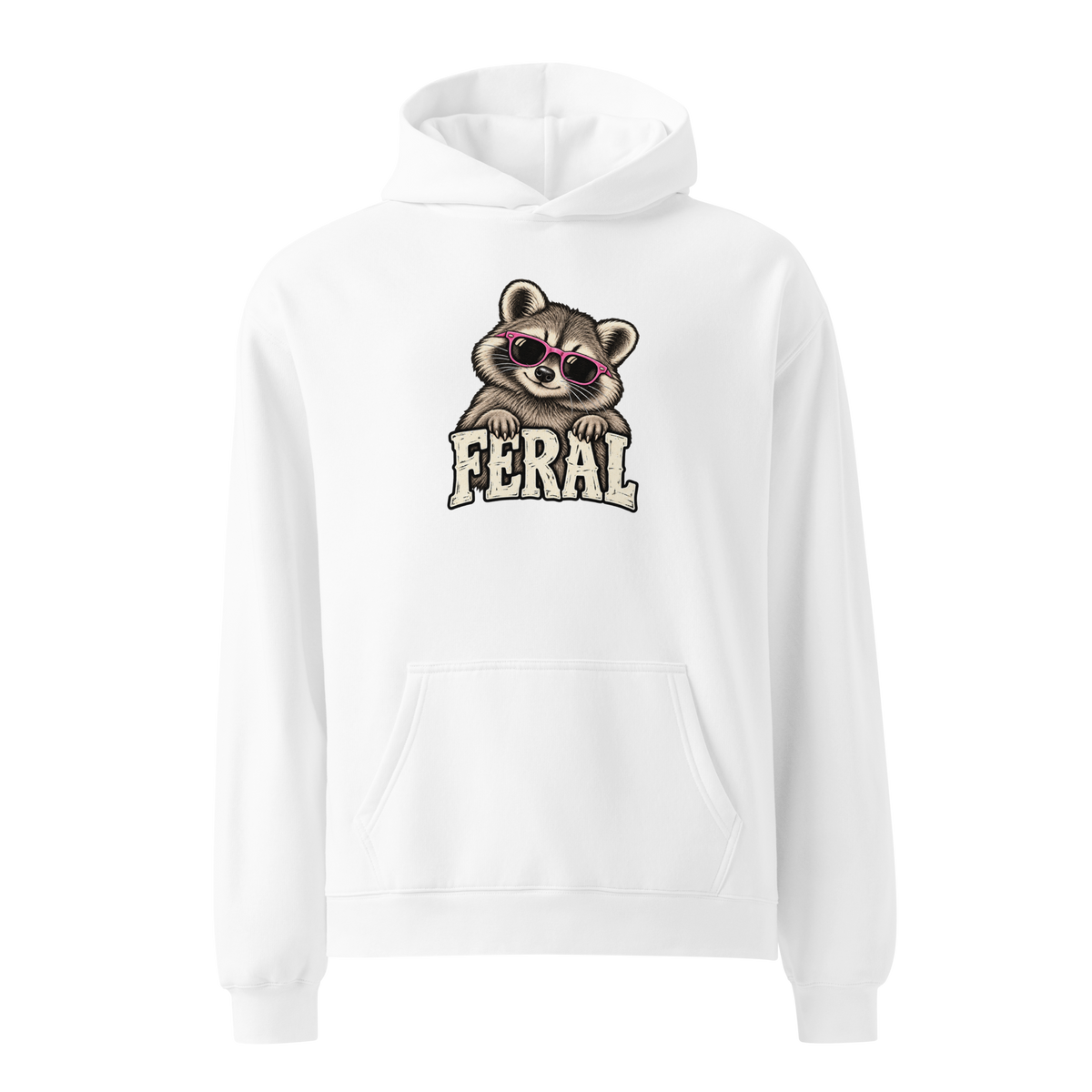 Feral Raccoon Relaxed Fit Hoodie