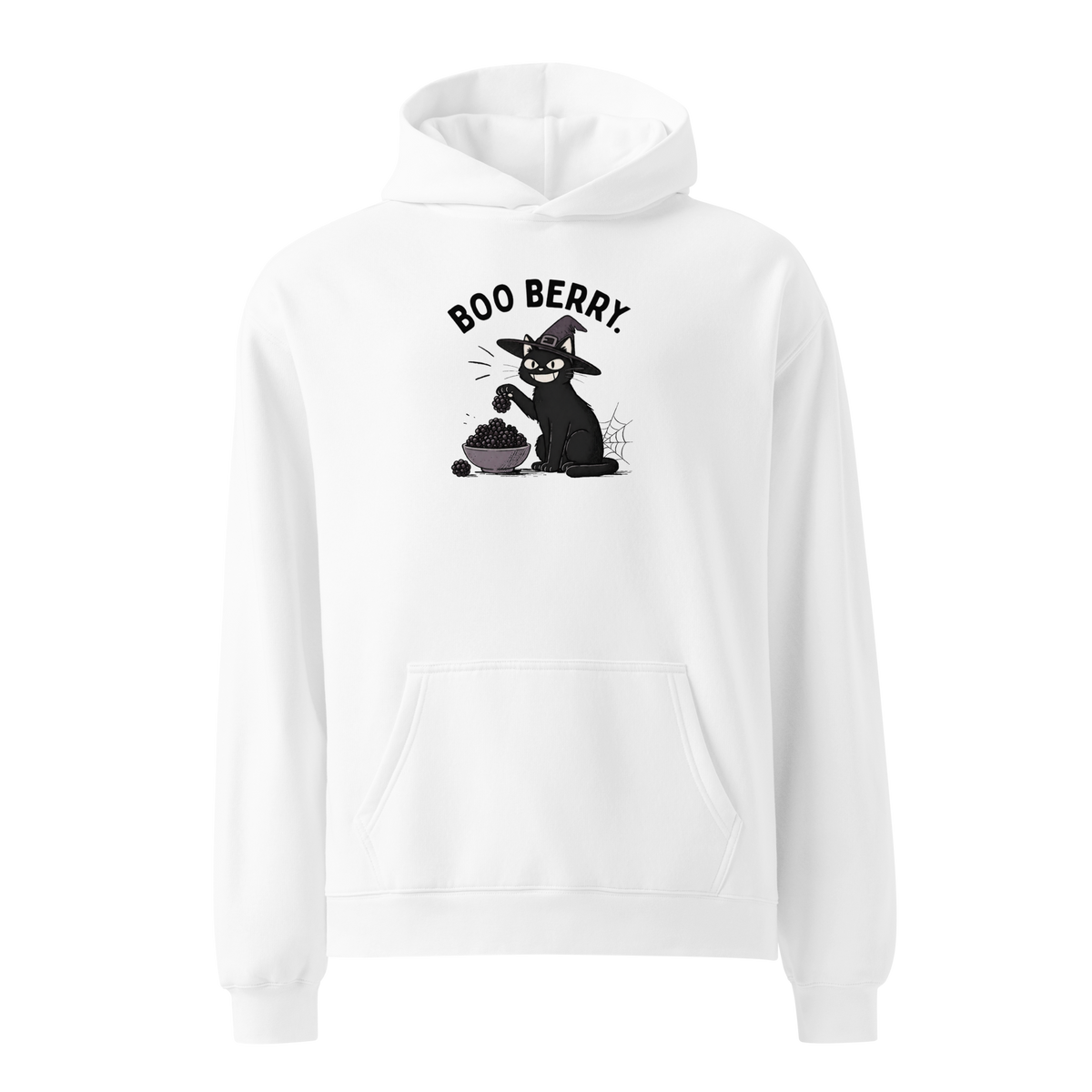 Boo Berry Hoodie in White, front