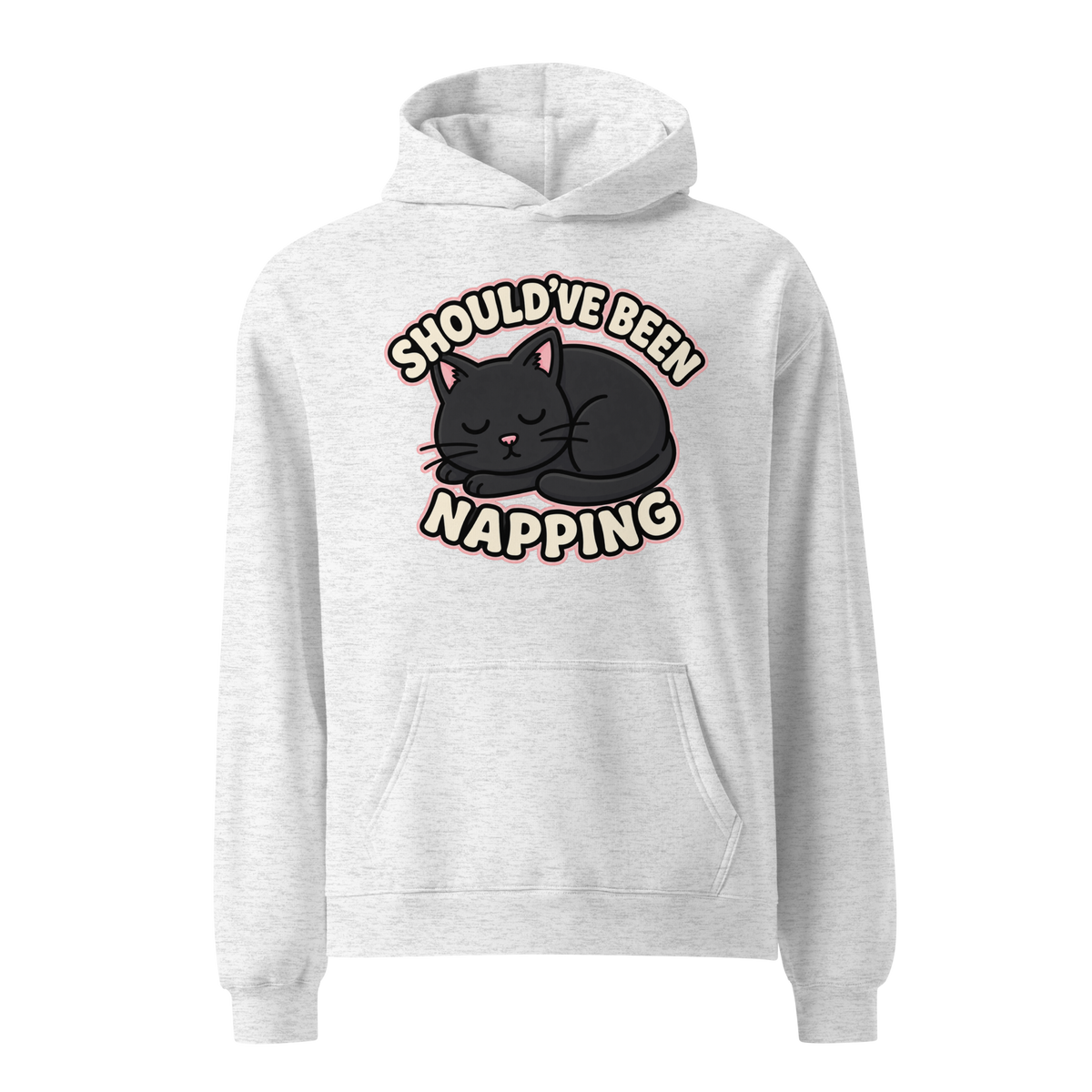 Should've Been Napping Relaxed Fit Hoodie - White Heather
