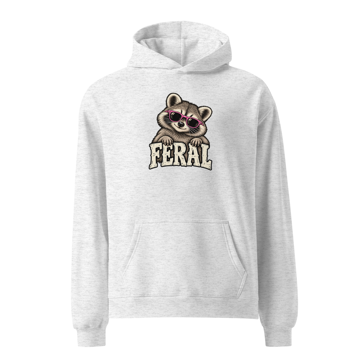 Feral Raccoon Relaxed Fit Hoodie