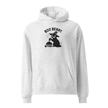 Boo Berry Hoodie in White Heather, front