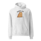 Chonk Cat Hoodie in White Heather, front