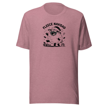 Fleece Navidad T-Shirt in Heather Orchid, front