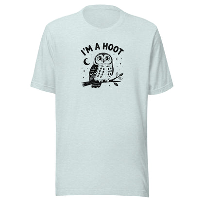 I'm a Hoot T-Shirt in Heather Prism Ice Blue, front