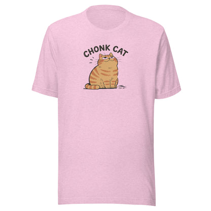 Chonk Cat T-Shirt in Heather Prism Lilac, front