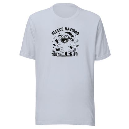 Fleece Navidad T-Shirt in Light Blue, front