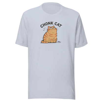 Chonk Cat T-Shirt in Light Blue, front