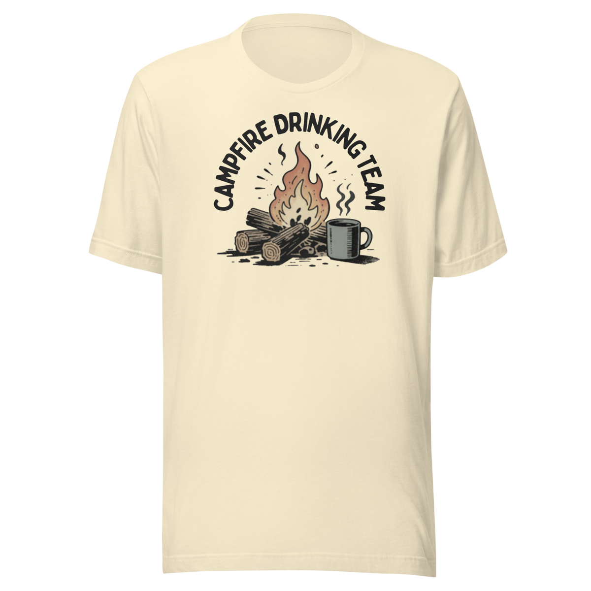 Campfire Drinking Team Everyday T-Shirt - Natural
