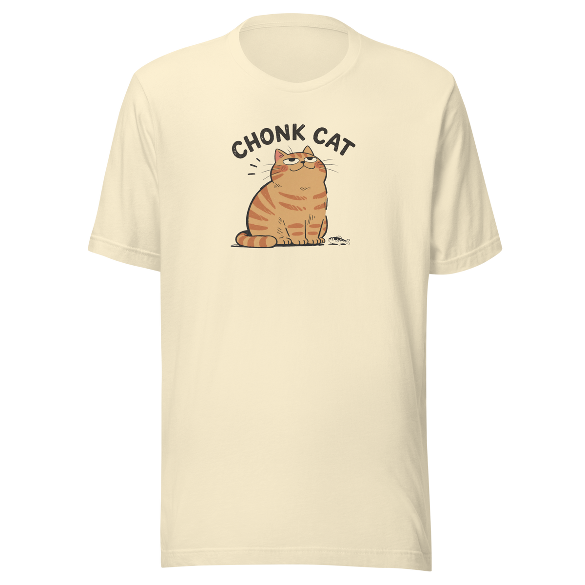 Chonk Cat T-Shirt in Natural, front