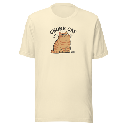 Chonk Cat T-Shirt in Natural, front