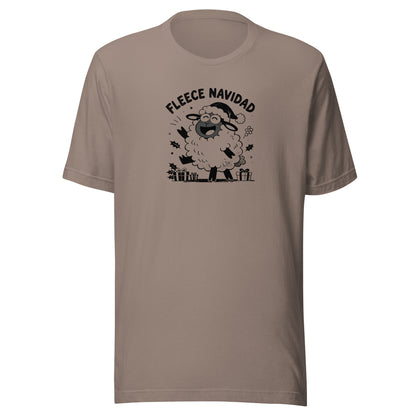 Fleece Navidad T-Shirt in Pebble, front
