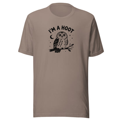 I'm a Hoot T-Shirt in Pebble, front