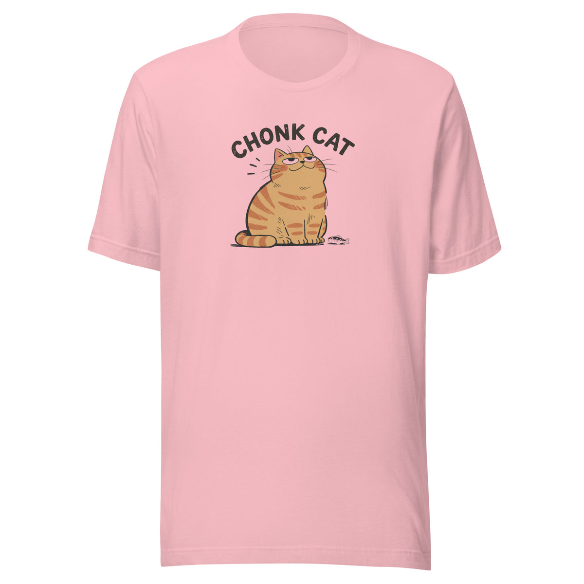 Chonk Cat T-Shirt in Pink, front