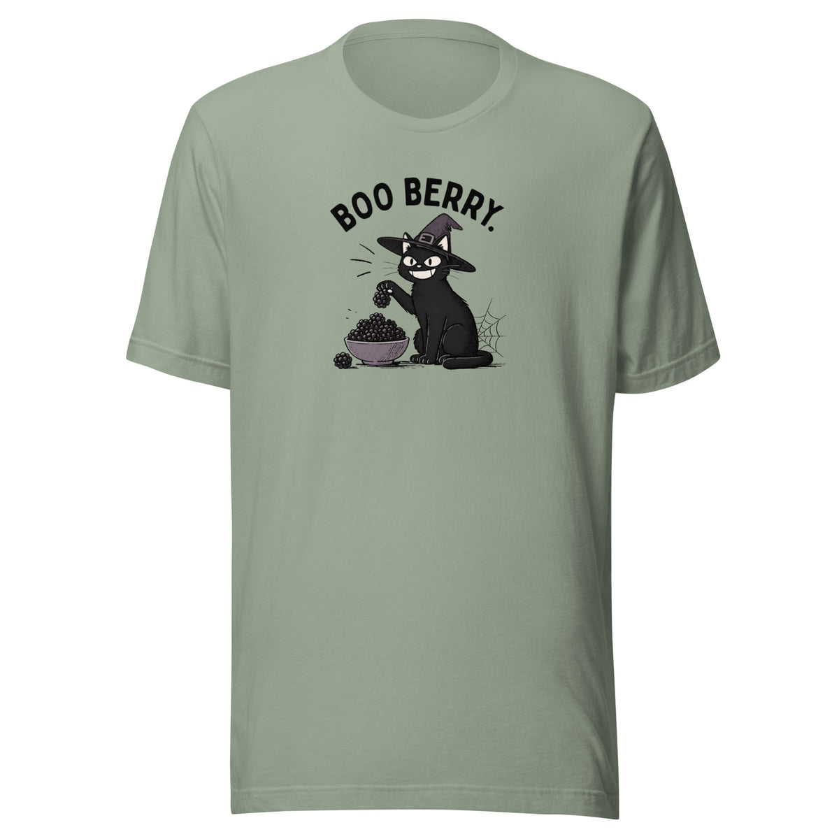 Boo Berry T-Shirt in Sage, front