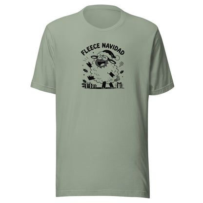 Fleece Navidad T-Shirt in Sage, front