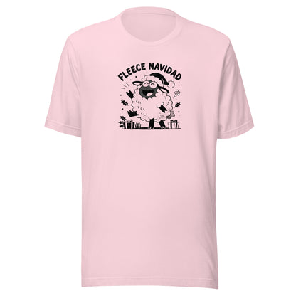 Fleece Navidad T-Shirt in Soft Pink, front