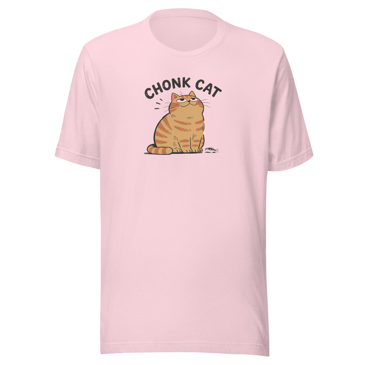 Chonk Cat T-Shirt in Soft Pink, front