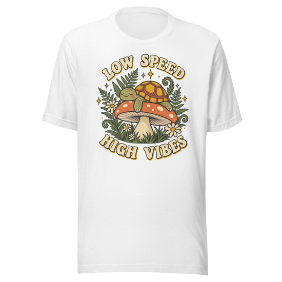 Low Speed High Vibes Everyday T-Shirt - Solid White Blend