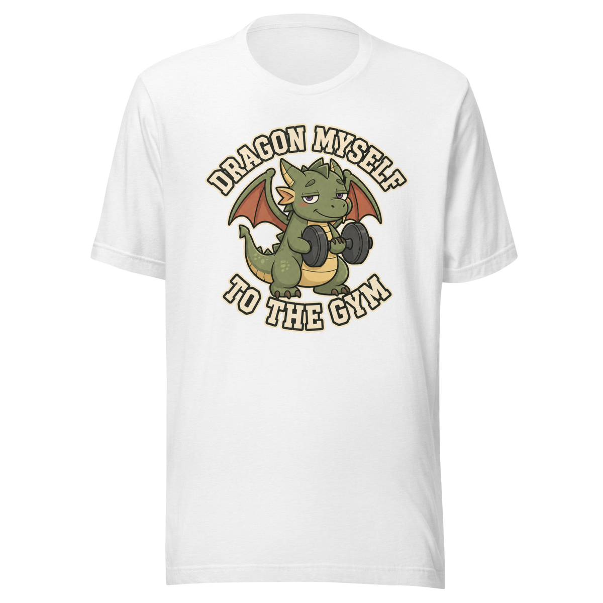 Dragon Myself to the Gym Everyday T-Shirt - Solid White Blend