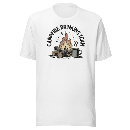Campfire Drinking Team Everyday T-Shirt - Solid White Blend