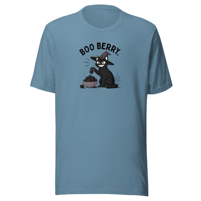 Boo Berry T-Shirt in Steel Blue, front