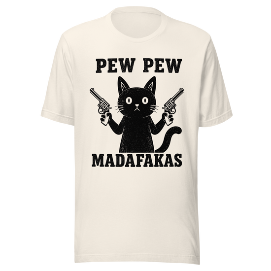 Pew Pew Madafakas Everyday T-Shirt - Vintage White