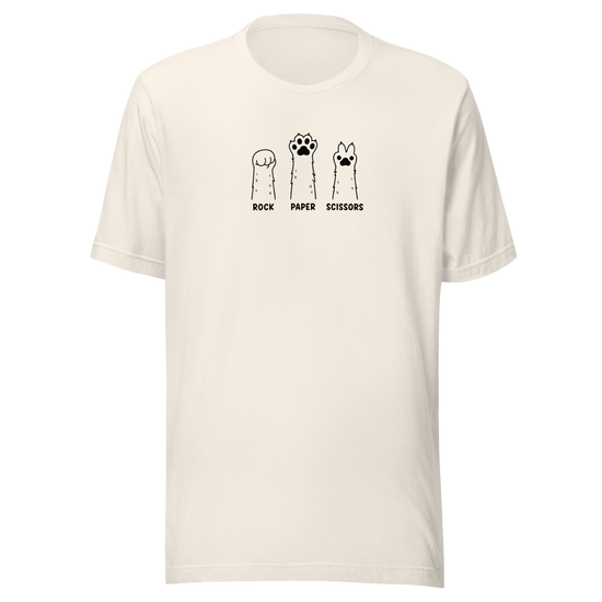 Rock Paper Scissors Everyday T-Shirt - Vintage White