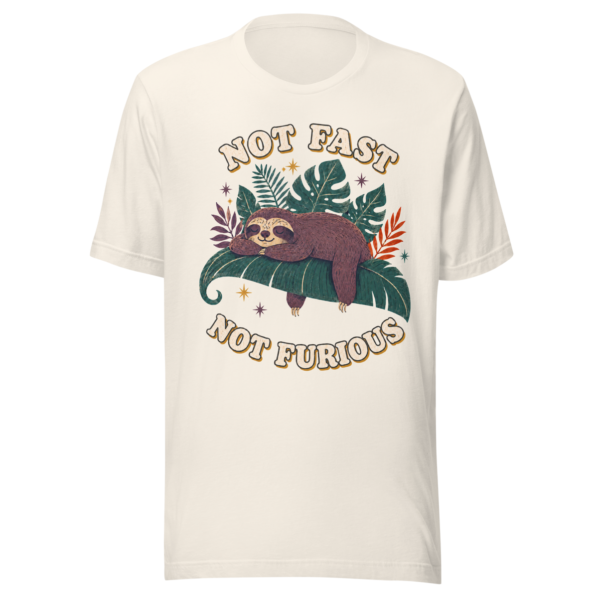 Not Fast Not Furious Everyday T-Shirt - Vintage White