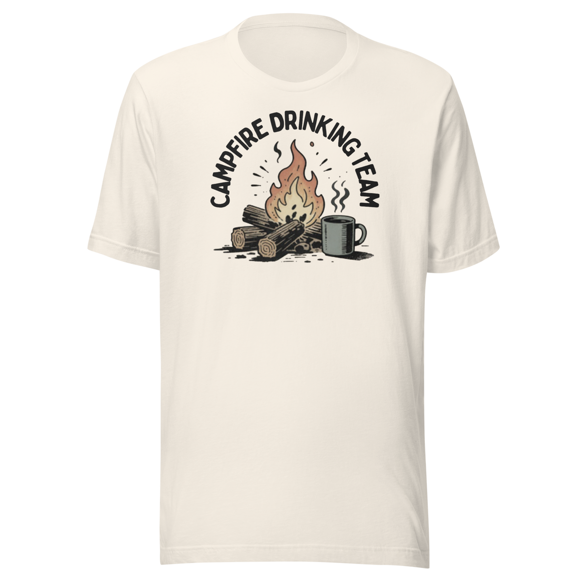 Campfire Drinking Team Everyday T-Shirt - Vintage White